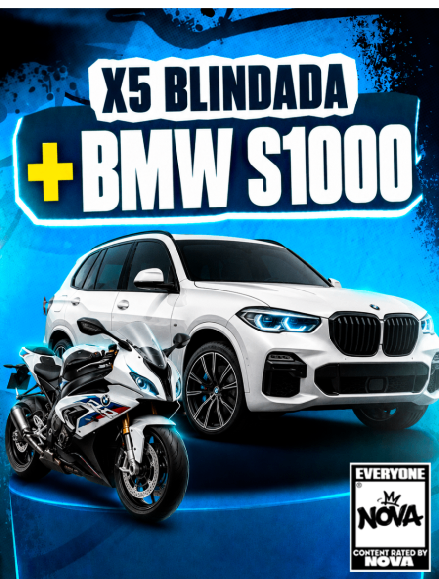 X5 BLINDADA ➕ S1000 (ATÉ WIPE)